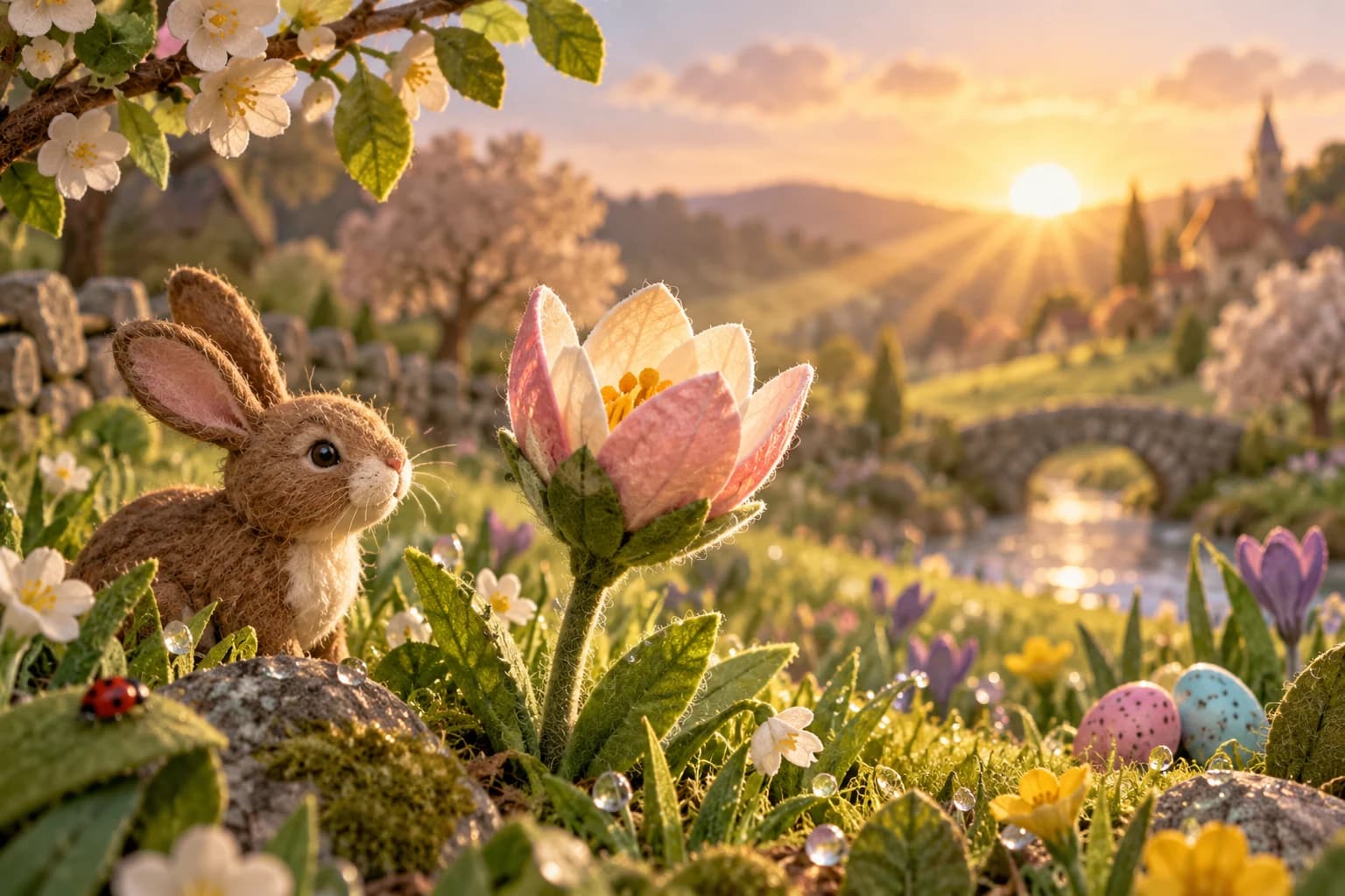 Illustration de la comptine « La fleur et le soleil ».
